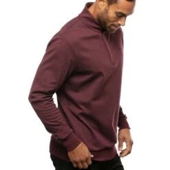 TravisMathew Cloud Quarter Zip 2.0 -Callaway Golf Shop travismathew cloud quarter zip 2 0 heather dark red side itempicture