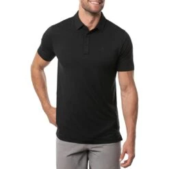 TravisMathew The Heater Polo -Callaway Golf Shop travismathew the heater polo black front itempicture