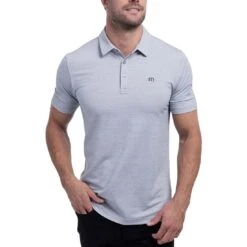 TravisMathew The Heater Polo -Callaway Golf Shop travismathew the heater polo heather microchip front itempicture