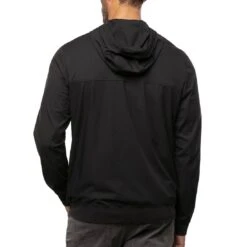 TravisMathew Wanderlust Full Zip Hoodie -Callaway Golf Shop travismathew wanderlust full zip hoodie black back itempicture