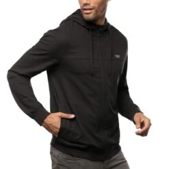 TravisMathew Wanderlust Full Zip Hoodie -Callaway Golf Shop travismathew wanderlust full zip hoodie black side itempicture