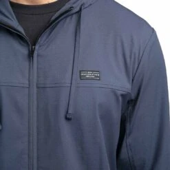 TravisMathew Wanderlust Full Zip Hoodie -Callaway Golf Shop travismathew wanderlust full zip hoodie mood indigo logo itempicture