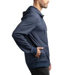 TravisMathew Wanderlust Full Zip Hoodie -Callaway Golf Shop travismathew wanderlust full zip hoodie mood indigo side itempicture